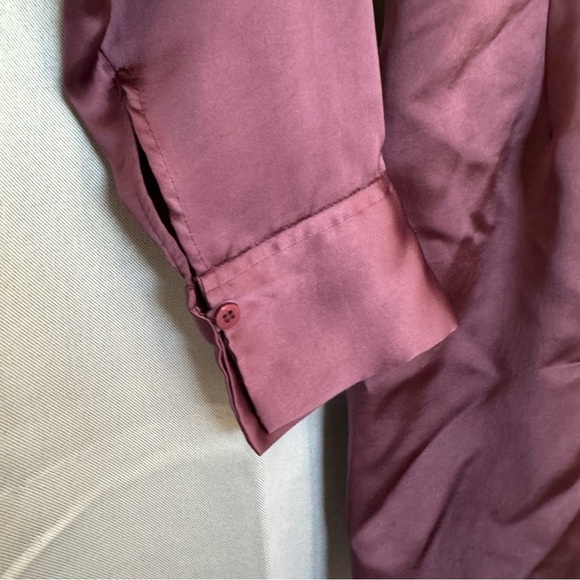 Elegant Purple Women's Satin Wrap Dress Zara Size Small Long Sleeve Mini - Picture 5 of 9